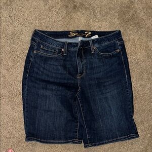 Seven7 sunset Bermuda Dark Blue Denim Shorts 14